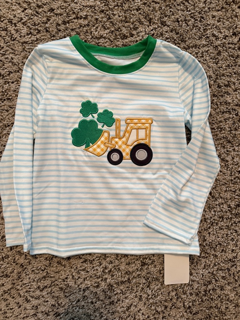St Patty’s Construction Appliqué LS Shirt